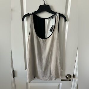 Express Black and White Colorblock Tank Top
